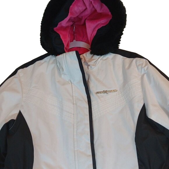 ZeroXposur Jacket XL (16) Black White Ski Coat Hood Coat insulated Water / Wind - Picture 8 of 16